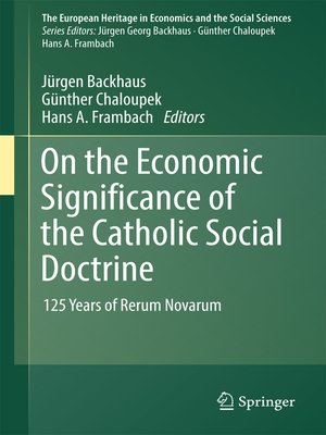 cover image of On the Economic Significance of the Catholic Social Doctrine